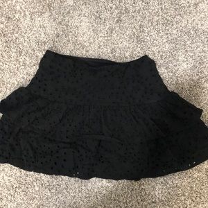 katiejnyc black ruffle skirt